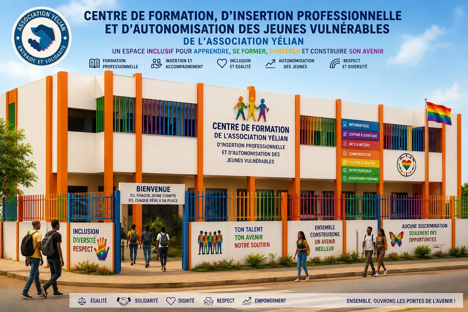 Centre de formation, d’insertion professionnelle et d’autonomisation des jeunes vulnérables