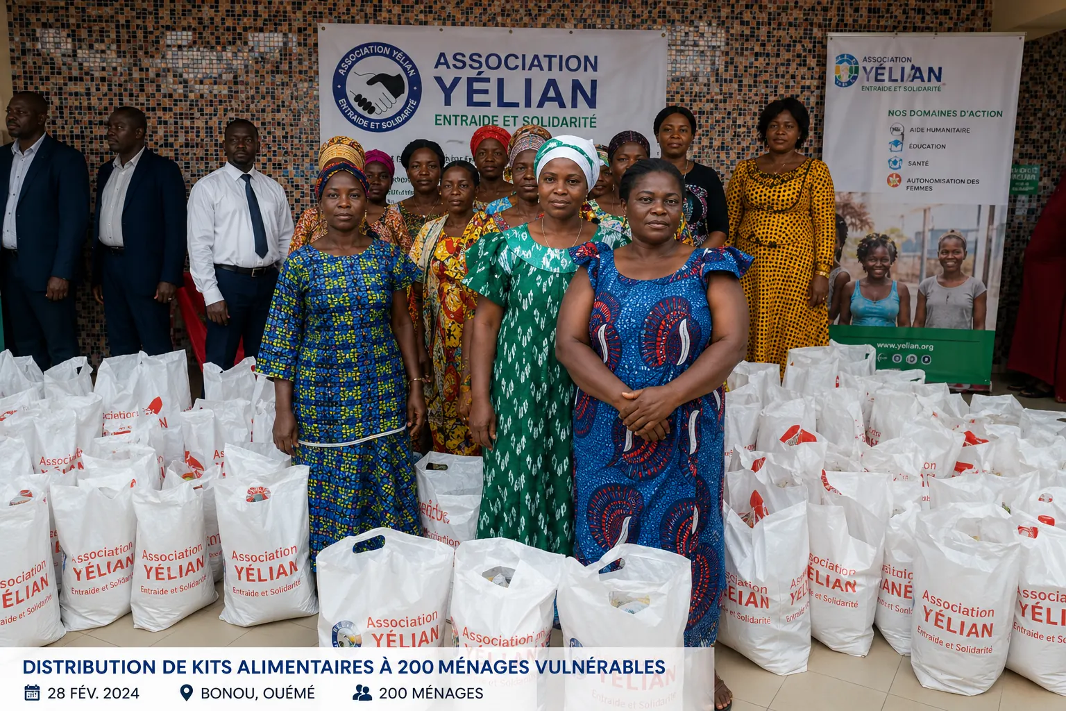 Distribution de Offrir un kit alimentaire à une personne vulnérable à Bonou
